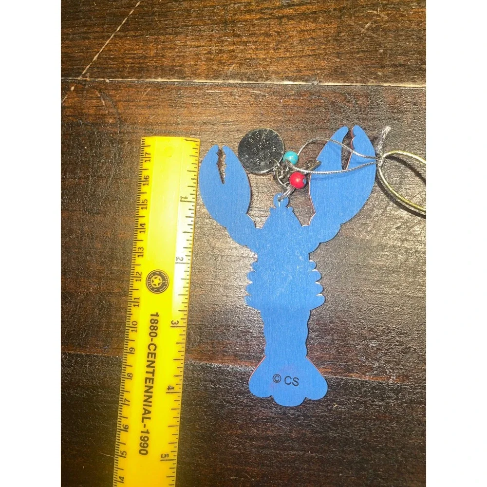 Cape Shore Lobster Christmas‎ Ornament Charm Red Blue Nautical Beach Decor